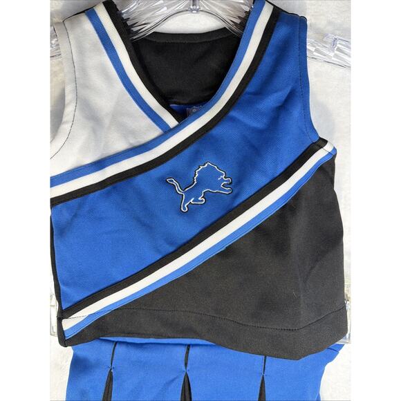 NFL Apparel Detroit Lions Cheerleading Outfit Blue Girls Size 2T Cheerleader - Picture 2 of 9